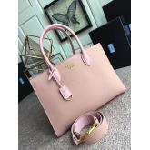 Designer Prada Bibliotheque Saffiano Leather Bag 1BA153 Pink CY01088