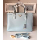 Prada Classic Saffiano Leather Tote Bag Baby Blue CY01090