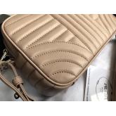 Prada Diagramme Leather Cross-body Bag 1bh083 Beige CY01157