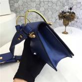 Designer Prada 1bd075 Blue Leather Shoulder Bag CY01210