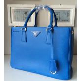 Prada Classic Saffiano Leather Tote Bag Cobalt Blue CY01309