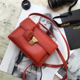 YSL Saint Laurent Medium High School Saint Laurent Satchel In Red Leather CY00034