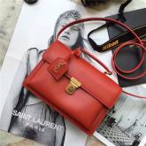 YSL Saint Laurent Medium High School Saint Laurent Satchel In Red Leather CY00034