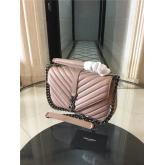 Designer YSL Saint Laurent Medium College Bag In Powder Pink Matelasse Leather 428056 CY00052