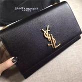 YSL Medium Kate Monogram Saint Laurent Satchel In Black 470428 CY00080