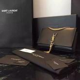 Replica YSL Saint Laurent Classic Monogram Tassel Satchel In Black Leather CY00151