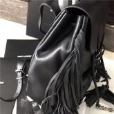 Replica YSL Saint Laurent Festival Fringed Backpack In Black Leather 415196 CY00181