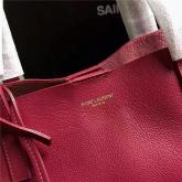 Replica YSL Large Shopping Saint Laurent Tote Bag In Claret Red Leather 394195 CY00301