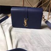 YSL Classic Medium Monogram Saint Laurent Universite Bag In Navy Blue Grained Leather CY00316