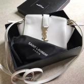 YSL Yves Saint Laurent Toy Cabas Bag In White CY00388