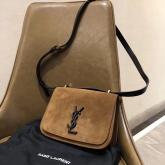 YSL Saint Laurent Small Spontini Satchel In Suede Leather 512853 CY00468