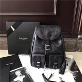 YSL Saint Laurent Small Festival Backpack In Black Crocodile Embossed Leather CY00483