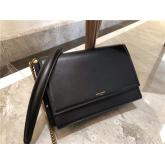 YSL Saint Laurent Zoe Bag In Black Calfskin Leather 513667 CY00591