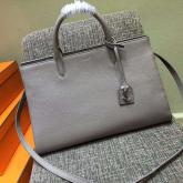 YSL Yves Saint Laurent Medium Cabas Rive Gauche Bag In Grey CY00634