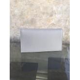 YSL Saint Laurent Classic Monogram Clutch In Grained De Poudre Textured Leather 400409 Grey CY00643