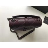 YSL Saint Laurent Medium Monogram College Bag In Fog Wine CY00698