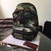 Replica YSL Yves Saint Laurent Classic City Backpack In Khaki Cotton Gabardine Camouflage And Black Leather CY00754