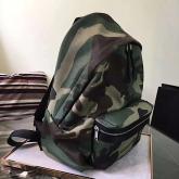 Replica YSL Yves Saint Laurent Classic City Backpack In Khaki Cotton Gabardine Camouflage And Black Leather CY00754