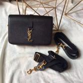 YSL Classic Medium Monogram Saint Laurent Universite Bag In Black Grained Leather CY00770