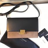 YSL Saint Laurent Bellechasse Medium Leather And Suede Bag Tan Replica CY00801