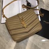 YSL Saint Laurent Sulpice Small In Matelasse Leather Beige CY00802