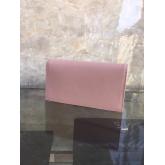 Replica YSL Saint Laurent Classic Monogram Clutch In Grained De Poudre Textured Leather 400409 Baby Pink CY00831