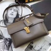 YSL Saint Laurent Medium High School Saint Laurent Satchel In Grey Leather CY00860