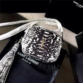 YSL Monogram Saint Laurent Blogger Bag In Black And White Leather CY00897