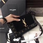 Designer YSL Saint Laurent Medium Shoulder Bag In Black Leather 466286 CY00933