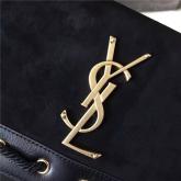 Designer YSL Saint Laurent Medium Shoulder Bag In Black Leather 466286 CY00933