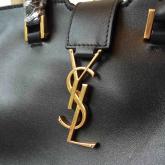 Designer YSL Yves Saint Laurent Cabas Y Calfskin Black Leather Tote Bag CY00947