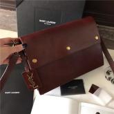 YSL Noe Saint Laurent Crossbody Bag In Wine Red Moroder Leather 490867 CY00977