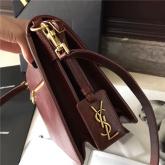 YSL Noe Saint Laurent Crossbody Bag In Wine Red Moroder Leather 490867 CY00977