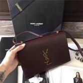 YSL Saint Laurent Medium Dylan Satchel In Burgundy Calfksin CY01092