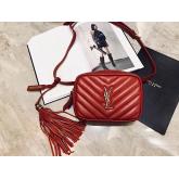 Replica YSL Saint Laurent Lou Belt Bag In Quilted Leather Red CY01124