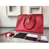 YSL Yves Saint Laurent Cabas Y Calfskin Red Leather Tote Bag Replica CY01132