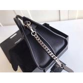 YSL Saint Laurent Baby Sac De Jour Souple Duffle Bag In Grained Leather Black CY01162