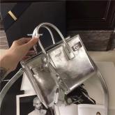 Replica YSL Saint Laurent Sac De Jour Souple Bag In Silver Metallic Leather 485020 CY01175