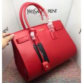 Designer YSL Saint Laurent Classic Small Sac De Jour In Lipstick Red Leather CY01211