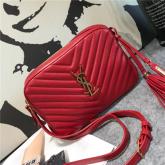 YSL Saint Laurent Lou Camera Bag In Quilted Red Leather 520534 CY01213