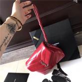 Designer YSL Saint Laurent Toy LouLou Strap Bag In Red "Y" Matelasse Leather 467072 CY01217