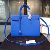 YSL Saint Laurent Classic Small Sac De Jour Bag In Blue Grained Leather Replica CY01235