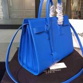 YSL Saint Laurent Classic Small Sac De Jour Bag In Blue Grained Leather Replica CY01235