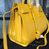 YSL Saint Laurent Classic Small Sac De Jour In Yellow Leather CY01277