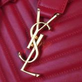 YSL Small Cabas Monogram Saint Laurent In Grain De Poudre Textured Red Leather Replica CY01298