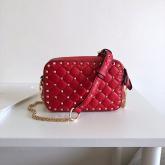 Valentino Garavani Rockstud Spike Camera Bag Red CY00418