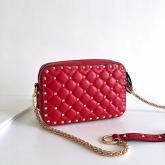 Valentino Garavani Rockstud Spike Camera Bag Red CY00418