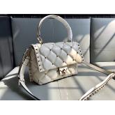 Valentino Candystud Top Handle Bag White CY00463