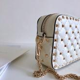 Valentino Garavani Rockstud Spike Camera Bag White CY00489