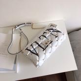 Designer Valentino Garavani Candystud Leather Clutch With VLTN White CY00561